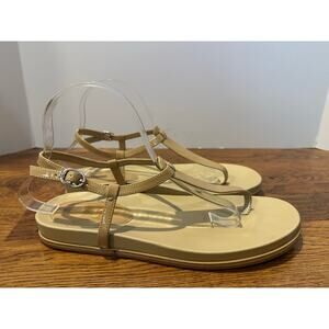 Sam Edelman Women's Naomi Thong Sandals Beige Size 9 Pre-Loved Stylish Comfort